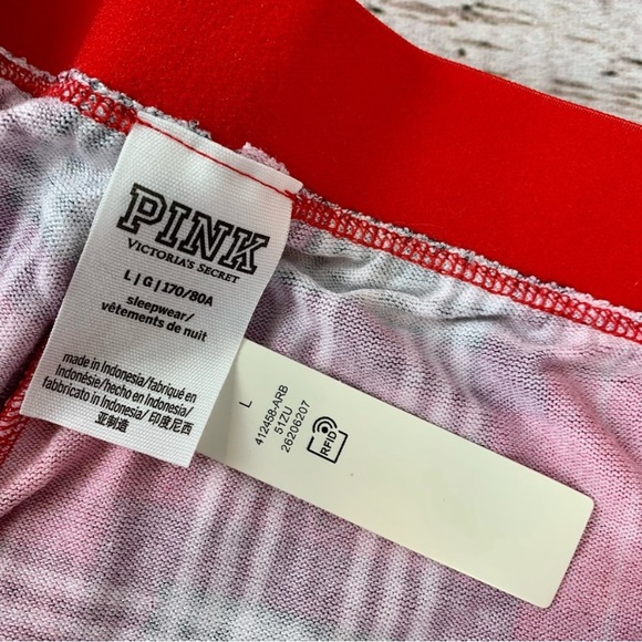 NWT Large PINK Victoria’s Secret Cozy Sleep Jogger Plaid Pajama Pants Grunge VS - Picture 6 of 10